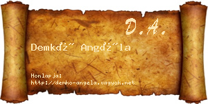 Demkó Angéla névjegykártya